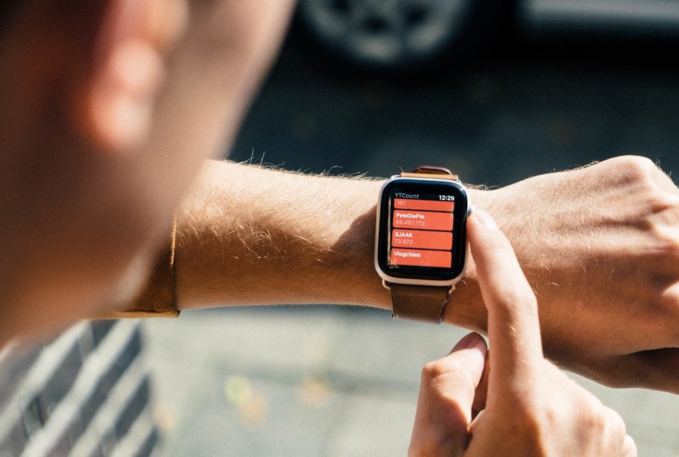 person using smartwatch