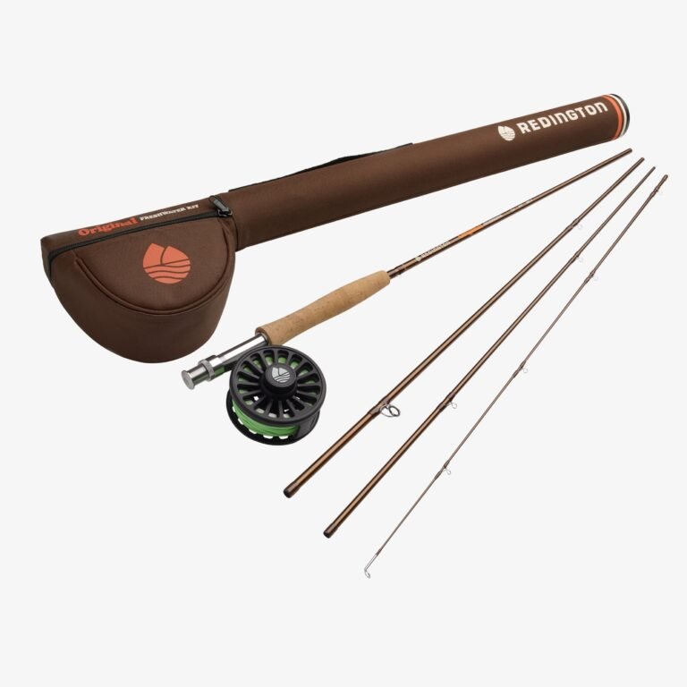 Redington Original Freshwater Kit 590-4 — rod, Crosswater reel, case, laid out