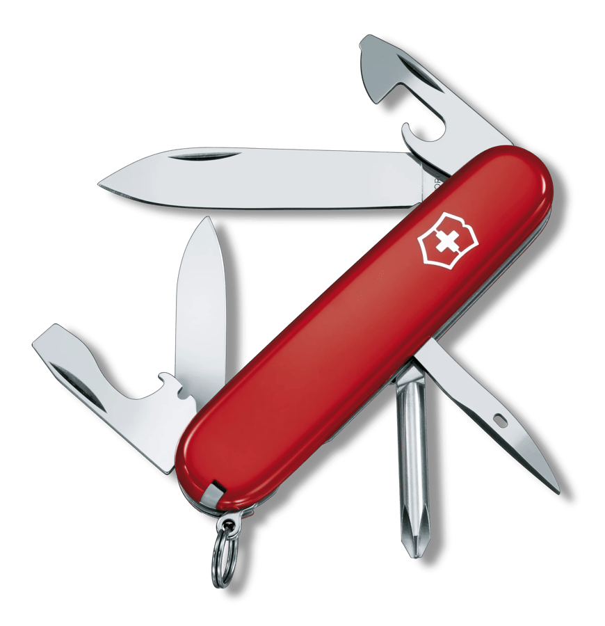 Victorinox Tinker 91mm Swiss Army Knife, red, closed, front view