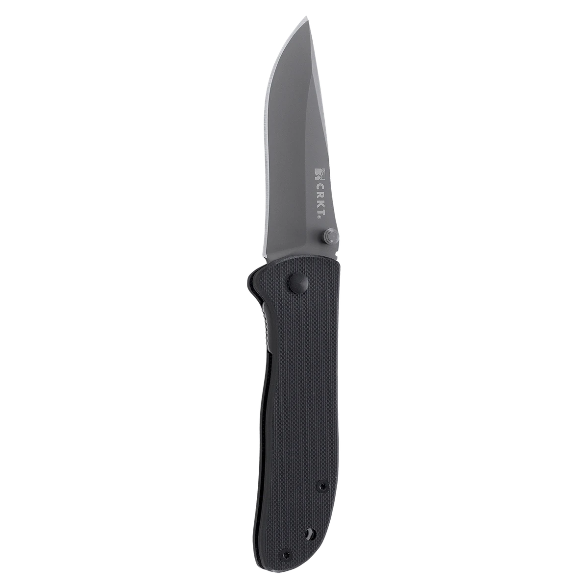 CRKT Drifter pocket knife, black G10 handle, open, profile view