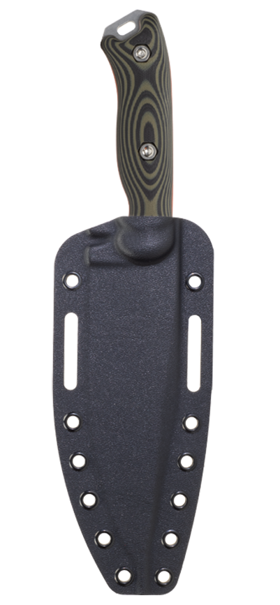 KA-BAR Becker BK25C Outpost knife in its black Kydex sheath, real manufacturer photo